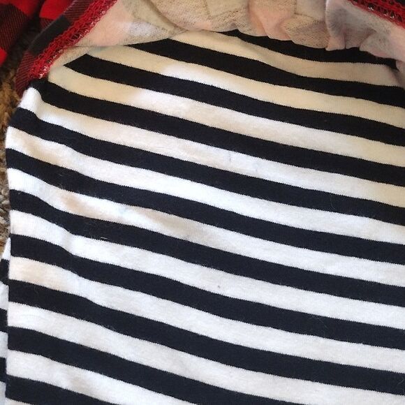 Rare Editions 18M Toddler's Snap Button Striped Plaid Red Christmas Romper - Picture 8 of 12